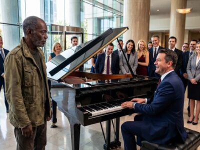 Un gérant a ri d’un vétéran sans-abri qui demandait à jouer du piano en échange de nourriture, sans savoir qu’il s’agissait d’une légende du piano.