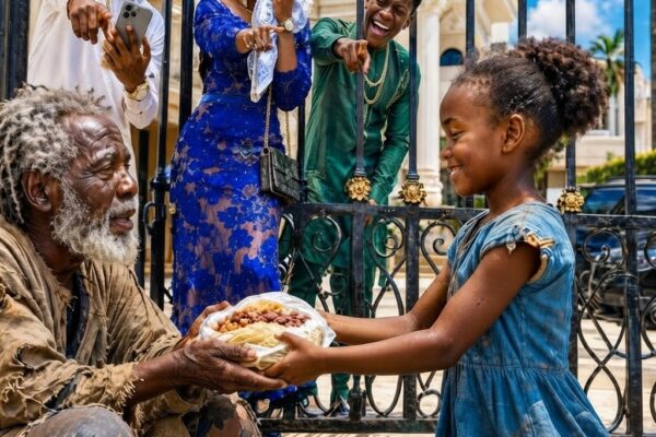 Un milliardaire s’est déguisé en mendiant pour voir lequel de ses enfants lui donnerait à manger ; seul…